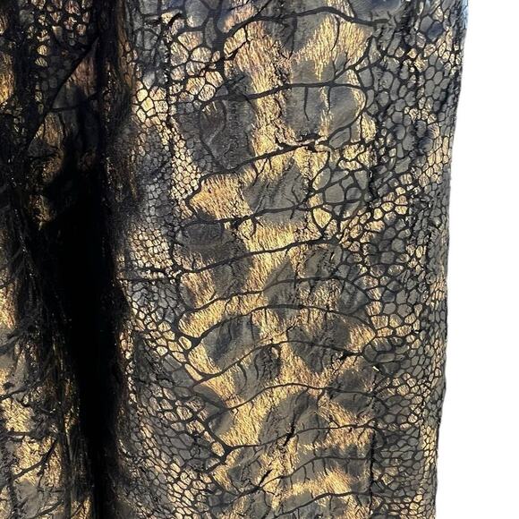 Chico’s 2  (M 12-14) women’s dressy jacket, black gold reptile look - Picture 5 of 11